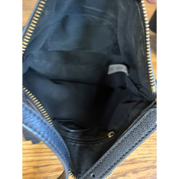 Vintage Fossil Black Leather Crossbody Shoulder Handbag Bag Women's Size Small - Picture 6 of 12